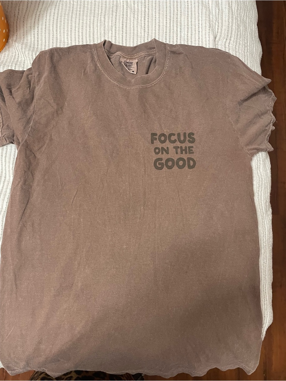 Comfort Colors Brown "Focus On The Good" Short Sleeve Tee